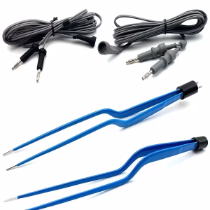 Bipolar Forceps with Cable Double Action Curved